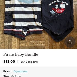 Gymboree Pirate Baby Bundle